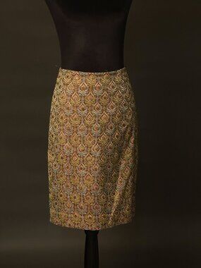 Nanette Lepore Green Peacock & Sequined Skirt